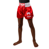 VENUM CLASSIC KIDS MUAY THAI SHORTS FIRE RED