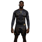 فينوم سيربنتي راش جارد بأكمام طويلة أسود/فضي/ذهبي