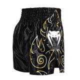 VENUM VTC FLAMES MUAY THAI SHORTS BLACK/GOLD