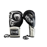 VENUM GIANT 2.0 MIKE TYSON PRO BOXING GLOVES WITH LACES MATTE BLACK/WHITE