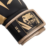 ELITE BOXING GLOVES BLACK/GOLD LEFT SIDE