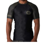 FUJI BUSHIDO FLEX LITE RASHGUARD BLACK GOLD FRONT SIDE