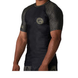 FUJI BUSHIDO FLEX LITE RASHGUARD BLACK GOLD LEFT SIDE