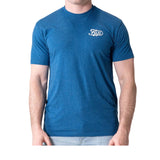 FUJI MENS JIU JITSU FLOW T-SHIRT HEATHER COOL BLUE FRONT SIDE