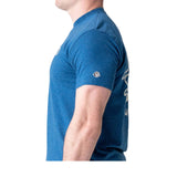FUJI MENS JIU JITSU FLOW T-SHIRT HEATHER COOL BLUE LEFT SIDE