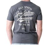 FUJI MENS JIU JITSU FLOW T-SHIRT HEATHER HEAVY METAL GREY BACK SIDE