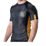 FUJI REBEL FLEX LITE RASHGUARD HEAVY METAL BLACK LEFT SIDE