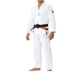 FUJI ULTRA LITE 300 BJJ GI WHITE FRONT SIDE