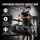 HAYABUSA AIRSTREAM ATHLETIC DUFFLE BAG BLACK LEFT SIDE