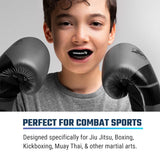 HAYABUSA COMBAT MOUTHGUARD BLACK WHITE RIGHT SIDE