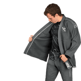 HAYABUSA LIGHTWEIGHT JIU JITSU GI GREY LEFT SIDE