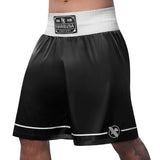 HAYABUSA PRO BOXING SHORTS BLACK FRONT SIDE