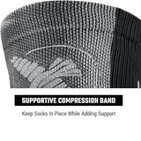 HAYABUSA PRO BOXING SOCKS BLACK GREY LEFT SIDE