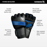 HAYABUSA T3 MMA 4OZ GLOVES BLACK RIGHT SIDE