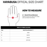 HAYABUSA T3 MMA 4OZ GLOVES BLACK SIZE CHART