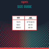 OPRO INSTANT CUSTOM FIT EYES BLACK RED GOLD SIZE CHART