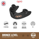 OPRO SELF FIT UFC BRONZE BLACK LEFT SIDE