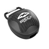 SHOCK DOCTOR MOUTHGUARD CASE CHROME BLACK STANDARD FRONT SIDE