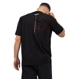 TACTICAL XT DRY TECH BLACK FIRE RED BACK SIDE