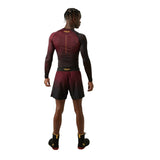 TACTICAL XT FIGHTSHORTS BLACK BURGUNDY GOLD BACK SIDE