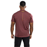 TACTICAL XT T-SHIRT BLACK BURGUNDY GOLD BACK SIDE