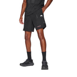 TACTICAL XT TRAINING SHORTS BLACK FIRE RED FRONT SIDE