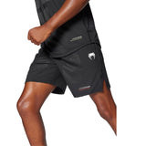 TACTICAL XT TRAINING SHORTS BLACK FIRE RED LEFT SIDE