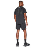 TACTICAL XT TRAINING SHORTS BLACK FIRE RED BACK SIDE