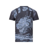 TATSU DRAGON RASHGUARD SHORT SLEEVE KIDS GREY BACK SIDE