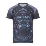 TATSU GORILA RASHGUARD SHORT SLEEVE GREY FRONT SIDE