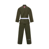TATSU RONIN BJJ GI KIDS KHAKHI GREEN BACK SIDE