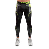 TRAINING CAMP 3.0 COMPRESSION TIGHTS BLACK NEO YELLOW FRONT SIDE