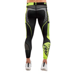 TRAINING CAMP 3.0 COMPRESSION TIGHTS BLACK NEO YELLOW BACK SIDE
