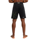 TRAINING CAMP 4.0 FIGHTSHORTS BLACK NEON GREEN BACK SIDE