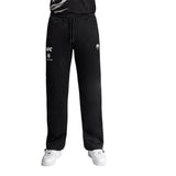 UFC FUSION BY VENUM AUTHENTIC FIGHT NIGHT STRAIGHT LEG JOGGERS BLACK FRONT SIDE