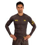 UFC FUSION BY VENUM FIRST WEEK RASHGUARDS LONG SLEEVES DARK BROWN FRONT SIDE