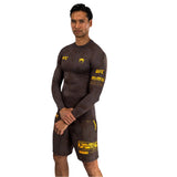 UFC FUSION BY VENUM FIRST WEEK RASHGUARDS LONG SLEEVES DARK BROWN LEFT SIDE