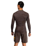 UFC FUSION BY VENUM FIRST WEEK RASHGUARDS LONG SLEEVES DARK BROWN BACK SIDE