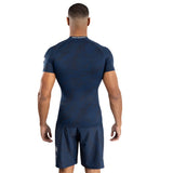 UFC FUSION BY VENUM FIRST WEEK RASHGUARDS SHORT SLEEVES BLUE BACK SIDE