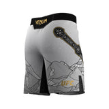 UFC UNRIVALED BY VENUM ISLAM MAKHACHEV MENS FIGHT SHORT WHITE BLACK BACK SIDE