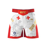 UFC UNRIVALED BY VENUM MERAB DVALISHVILI MENS FIGHT SHORT WHITE RED FRONT SIDE