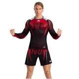 VENUM ADRENALINE RASHGUARD LONG SLEEVES BLACK RED FRONT SIDE