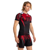VENUM ADRENALINE RASHGUARD SHORT SLEEVES BLACK RED RIGHT SIDE