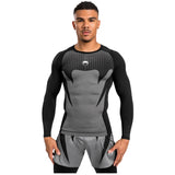 VENUM ATTACK RASHGUARDS LONG SLEEVES BLACK FRONT SIDE