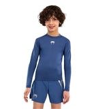 VENUM CONTENDER KIDS RASHGUARD LONG SLEEVES ROYAL BLUE FRONT SIDE