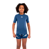 VENUM CONTENDER KIDS RASHGUARD SHORT SLEEVES ROYAL BLUE FRONT SIDE