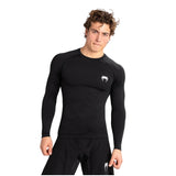 VENUM CONTENDER RASHGUARD LONG SLEEVES BLACK FRONT SIDE