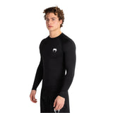 VENUM CONTENDER RASHGUARD LONG SLEEVES BLACK LEFT SIDE