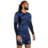VENUM ELECTRON 3.0 LONG SLEEVE RASHGUARD NAVY BLUE FRONT SIDE