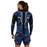 VENUM ELECTRON 3.0 LONG SLEEVE RASHGUARD NAVY BLUE BACK SIDE